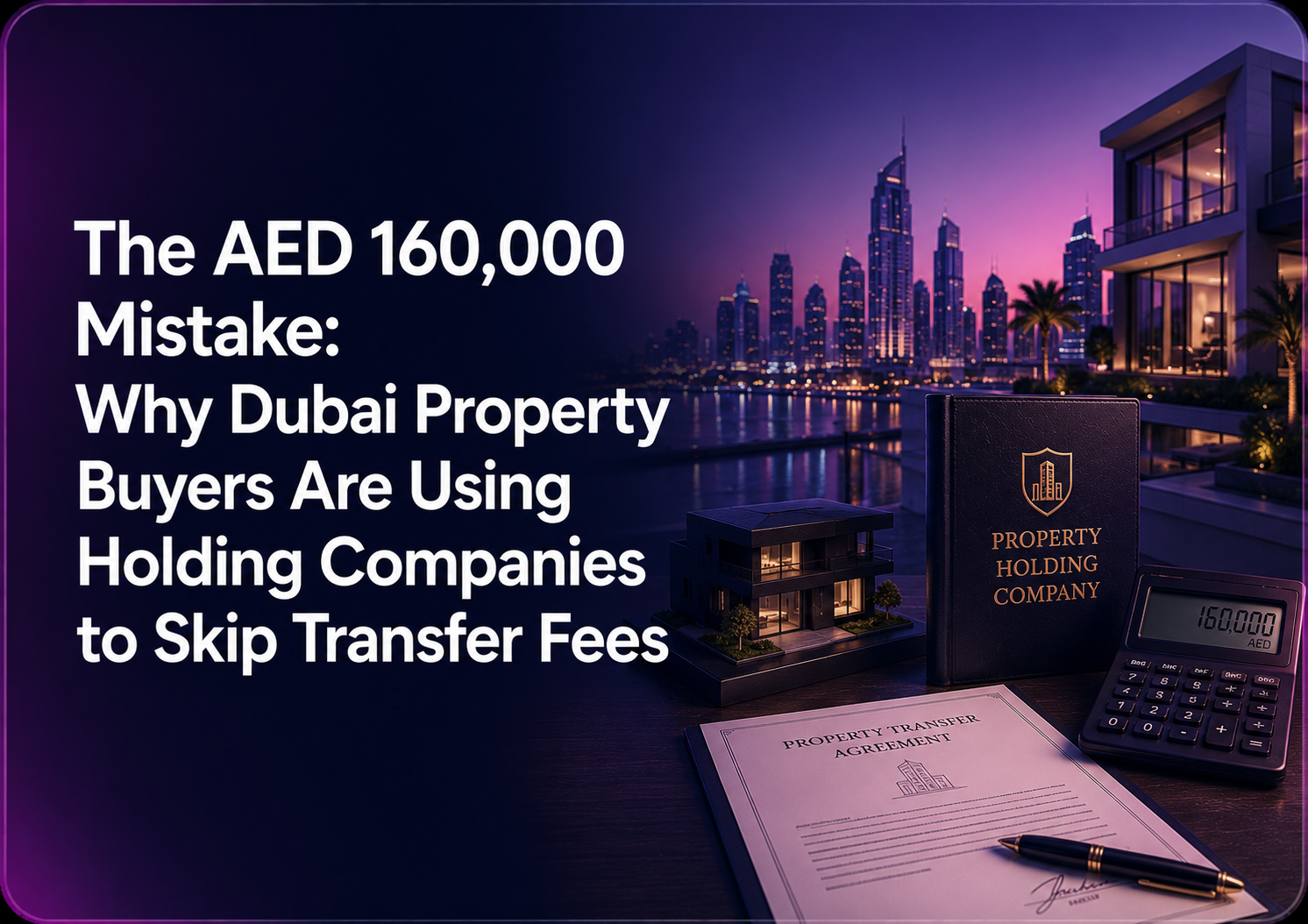 The AED 160,000 Mistake: Why Dubai Property Buyers Are Using Holding Companies to Skip Transfer Fees